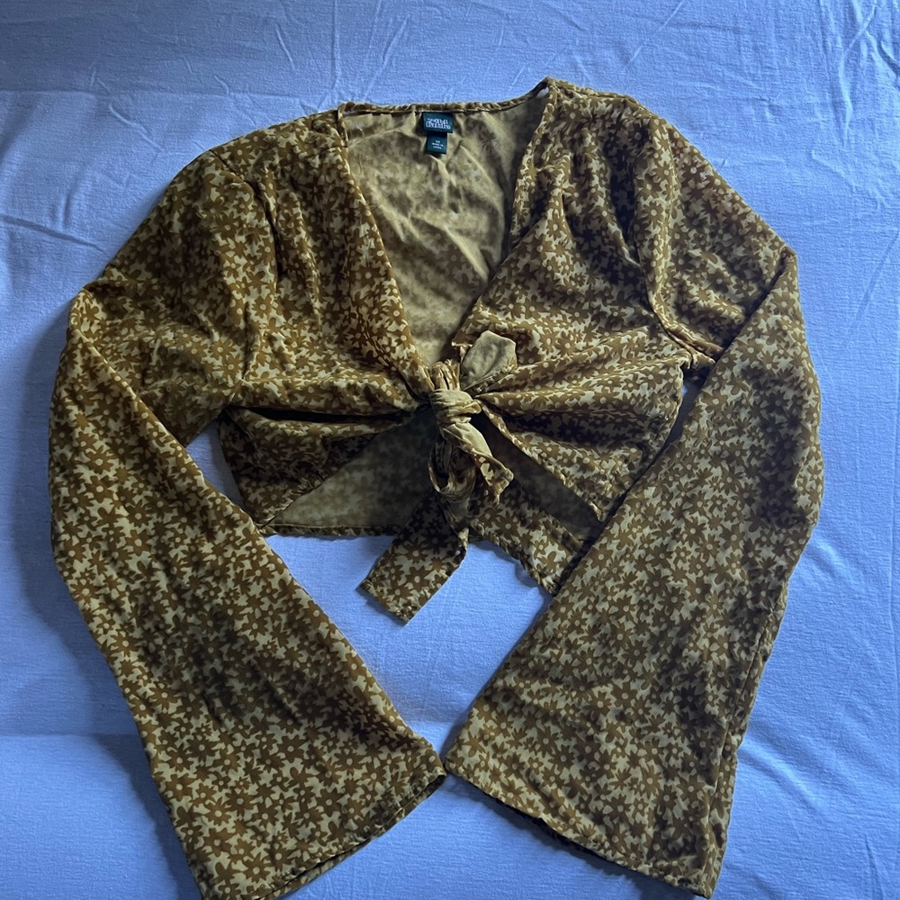 Velvet yellow top